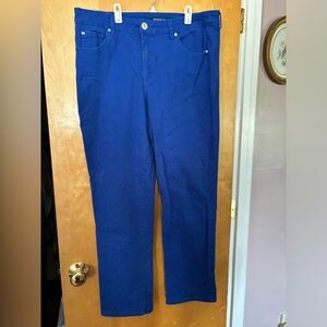 Bandolino Mandi denim jeans blue royal blue pants size 14